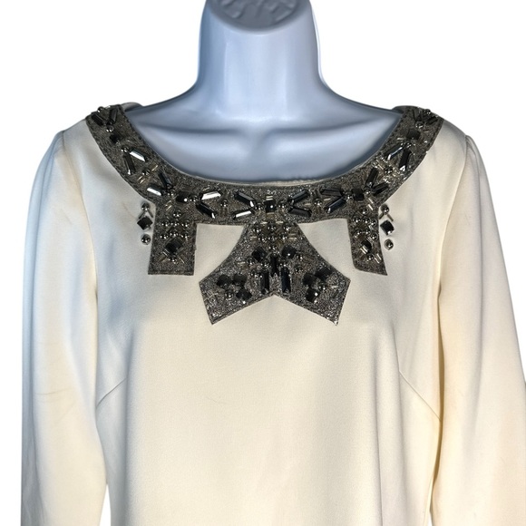 NWT Sachin and Babi Dress w/  Leather Embellished Neckline Size 6 - Picture 3 of 9